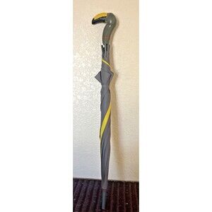 Vintage ARAMIS Grey & Yellow Toucan "Rainbird" Umbrella Cane 34”